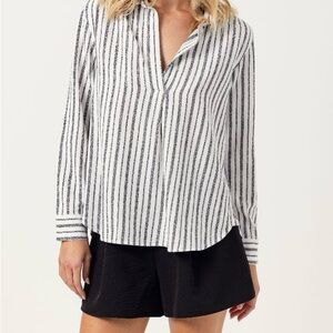Sundays by We Are Sundays. “EMERSON” top - Rayon Ash stripe (L) New With Tags